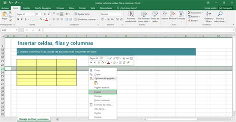 como insertar filas en excel con el teclado|Cómo insertar filas y columnas en Excel con el teclado